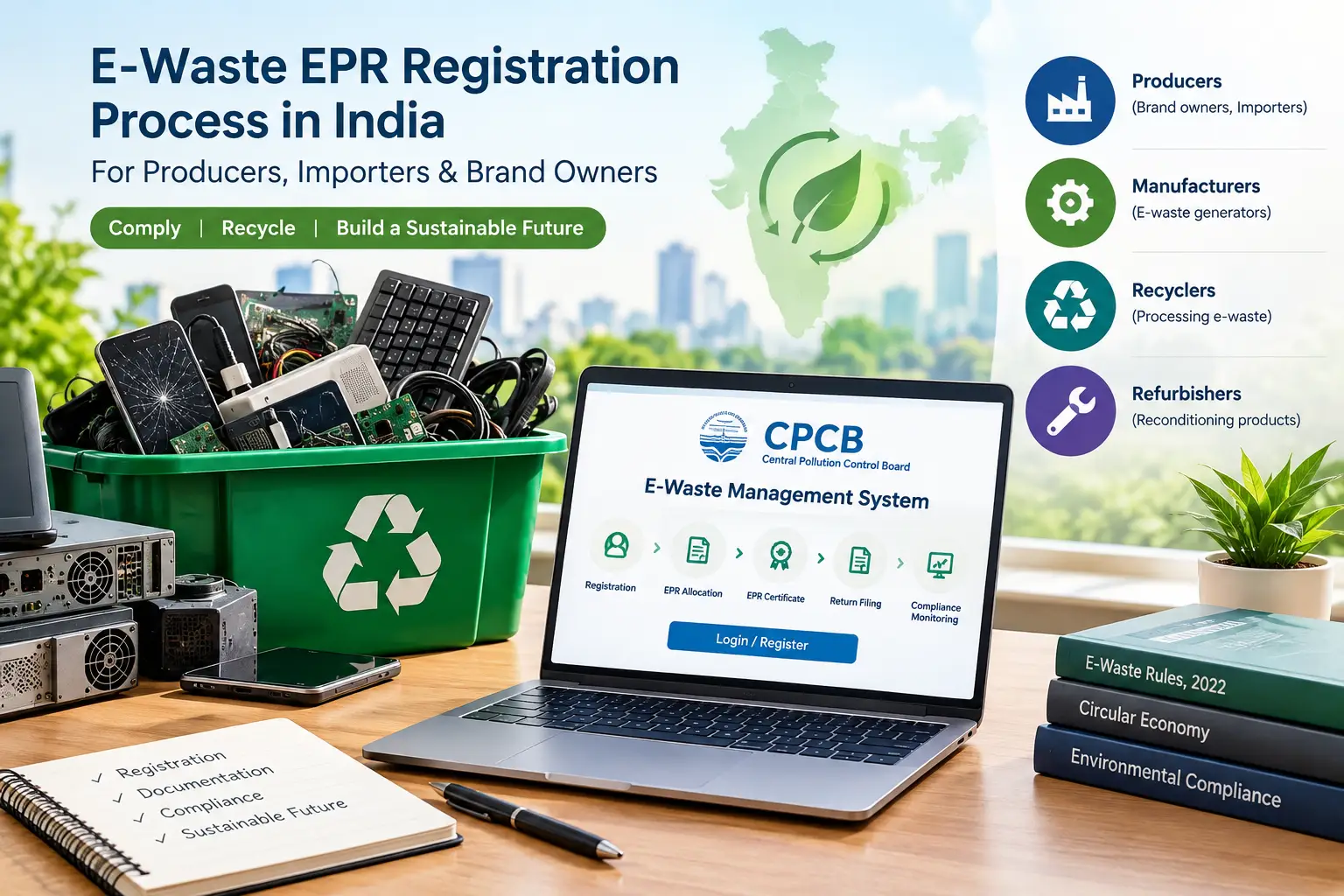 E-Waste EPR Registration Process in India through CPCB E-Waste Portal