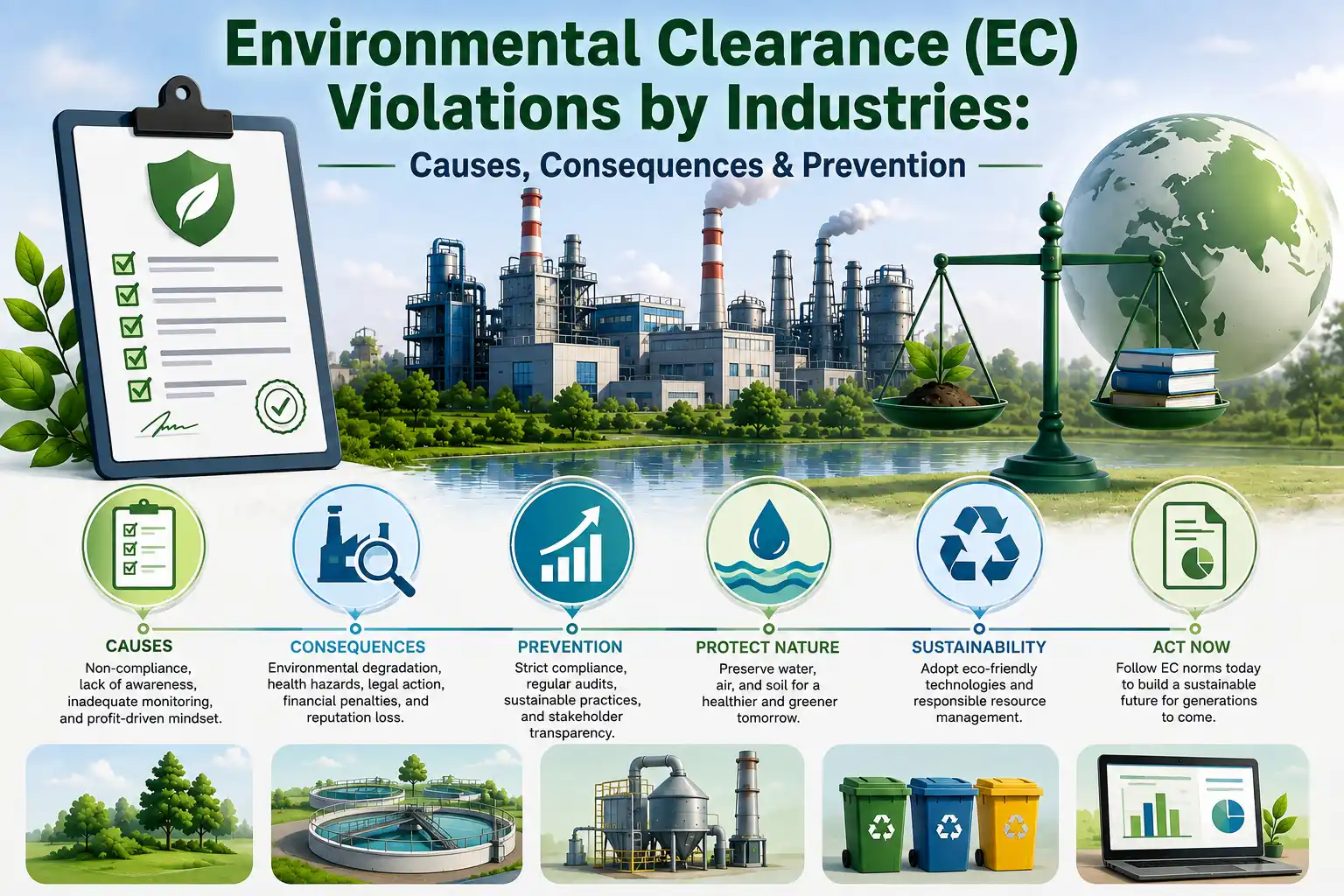 Environmental Clearance violations by industries and EC compliance requirements in India