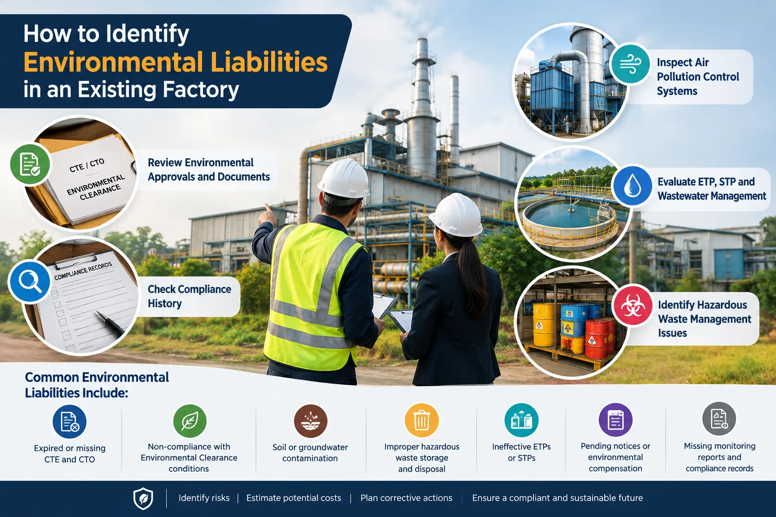 Environmental liabilities assessment in an existing factory