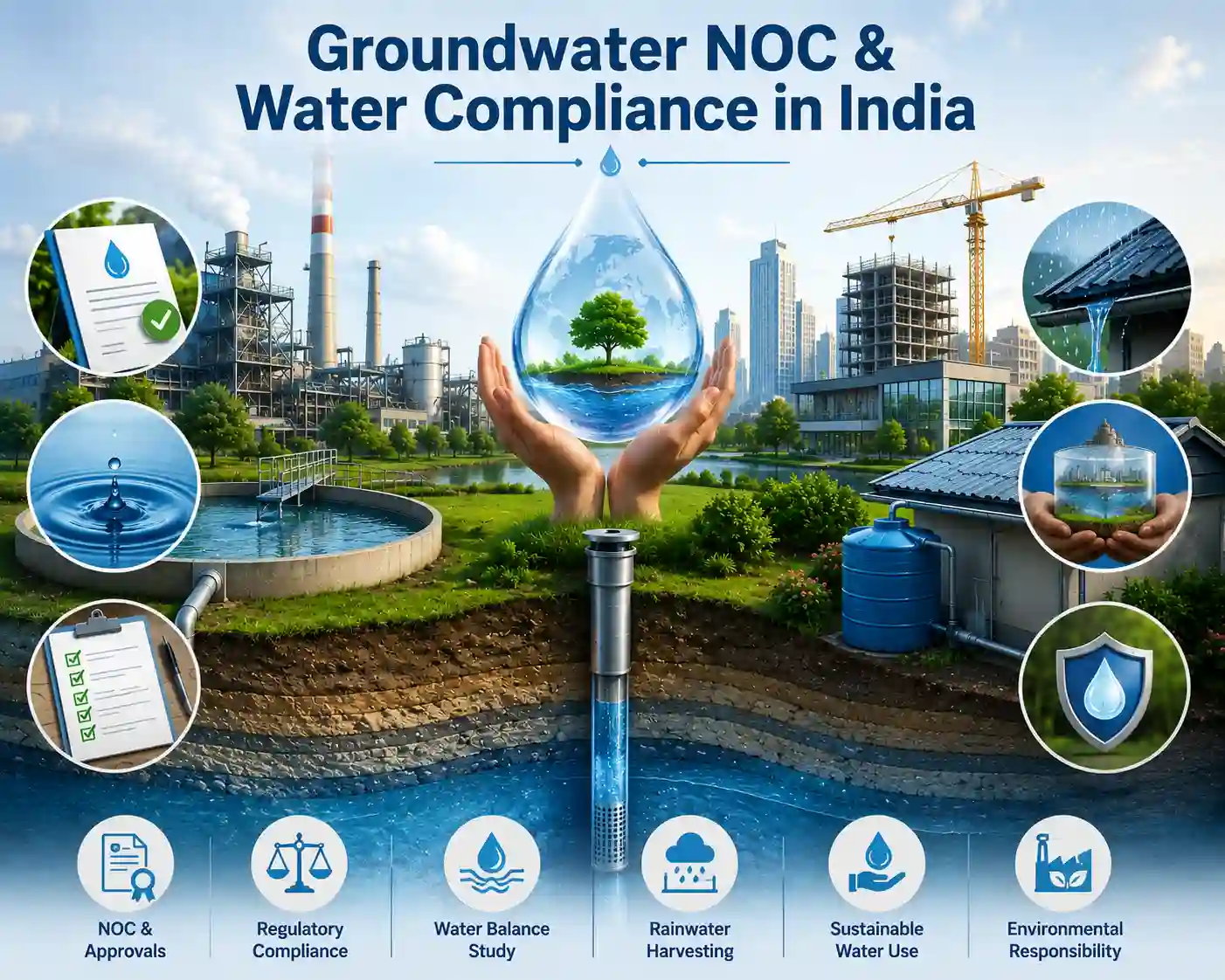 Groundwater NOC compliance and CGWA water management regulations in India